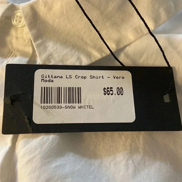 Vera Moda | Gittana LS Crop Shirt - Picture 8 of 12